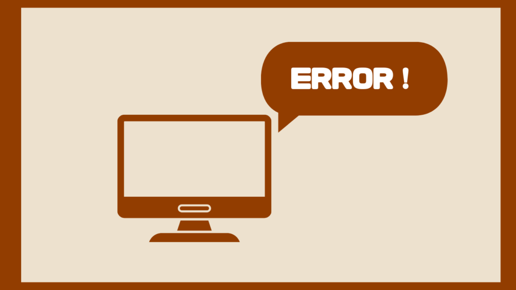 PCがERRORを出している図
